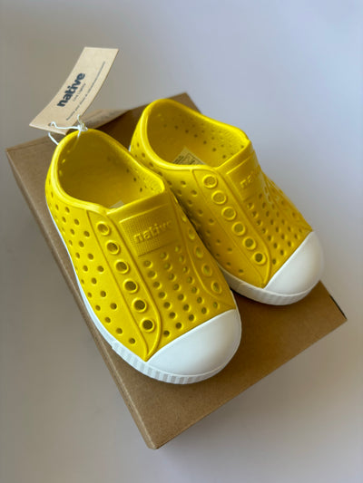 Native Shoes Jefferson Slip-on Sneakers - Crayon Yellow/Shell White