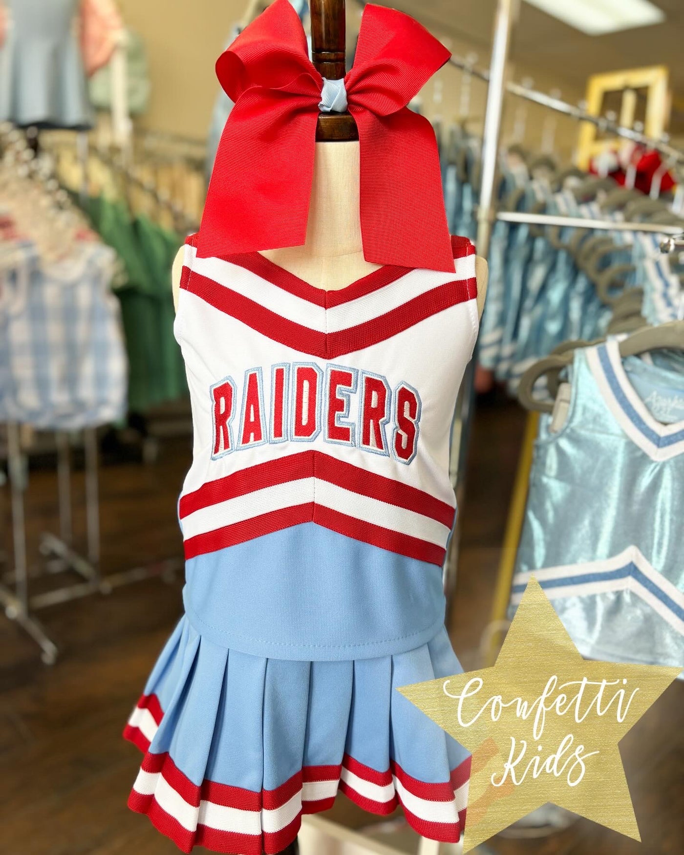 Custom Confetti Exclusive Raider Cheer Uniforms
