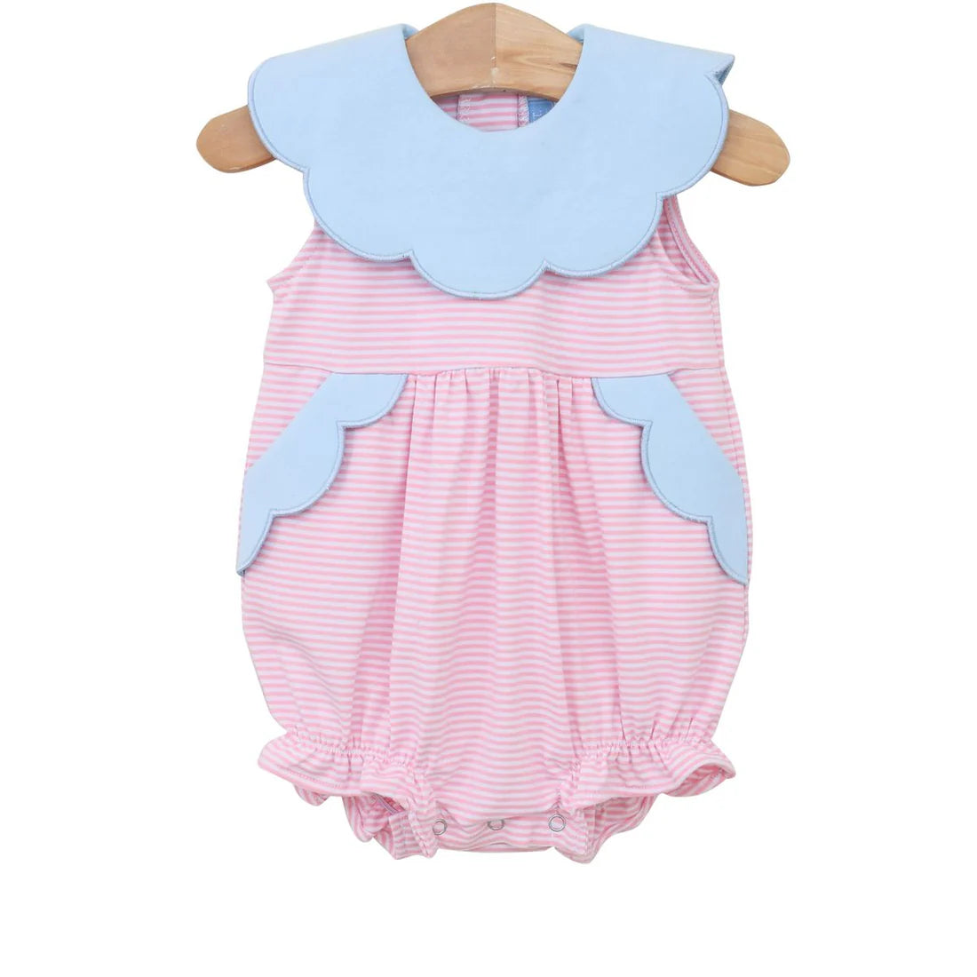 Penelope Bubble- Light Pink Stripe/Light Blue