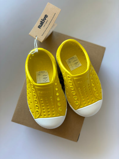 Native Shoes Jefferson Slip-on Sneakers - Crayon Yellow/Shell White