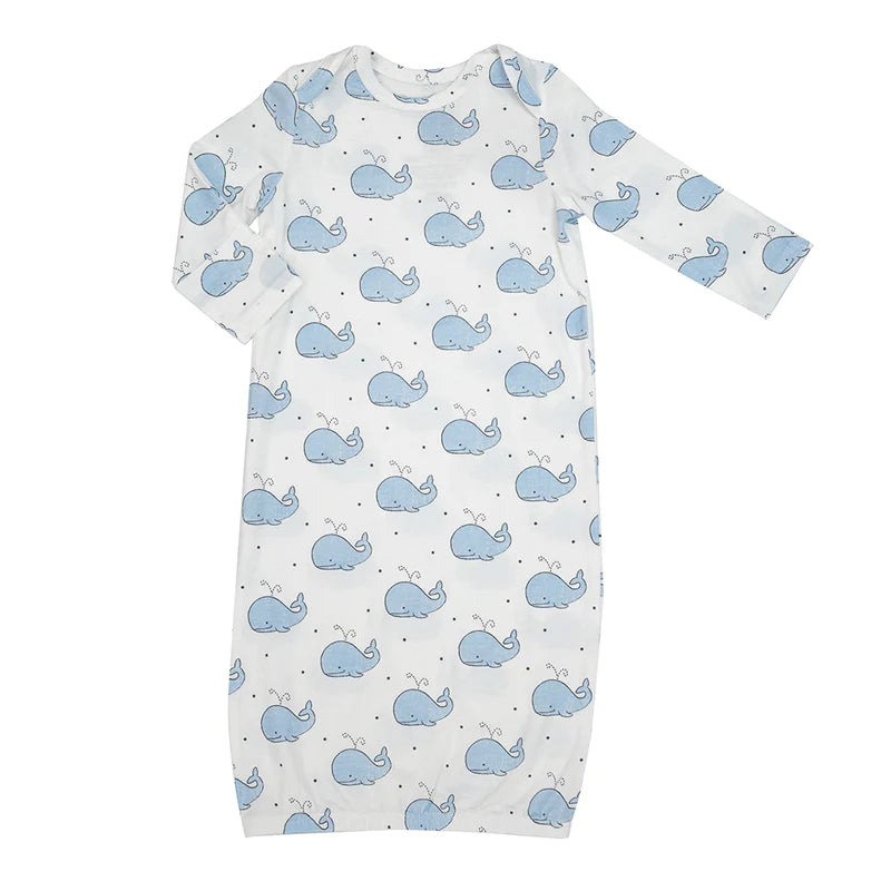 Angel Dear Bubbly Whale Blue Knotted Gown