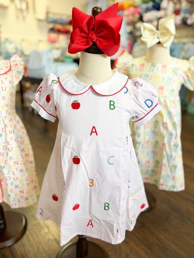 ABC 123 Embroidered Dress