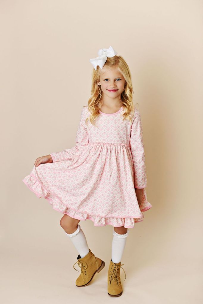 Pink Scallop Pumpkin Dress