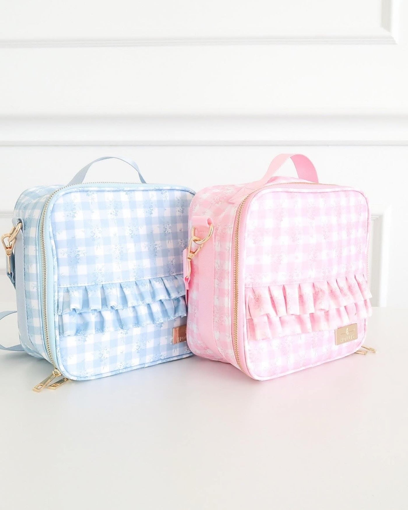 PINK FLORAL Ruffled Nylon Lunchbox