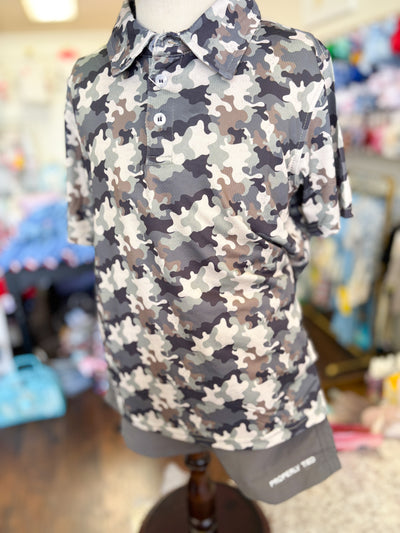 Boys Inlet Polo Delta Backwater Camo