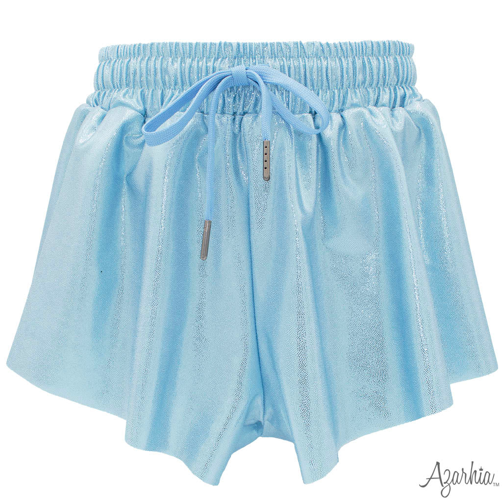 Shimmer Butterfly Short in Light Blue