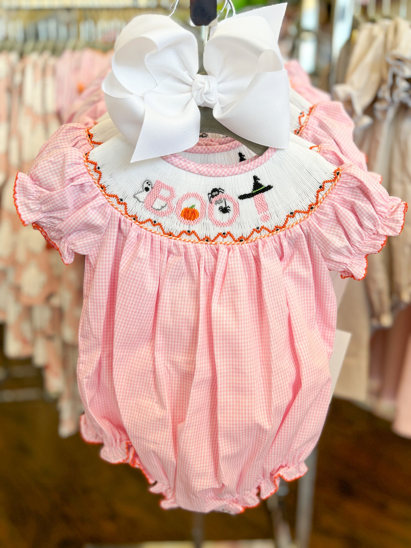 Lulu Bebe Emmie Boo Smocked Bubble