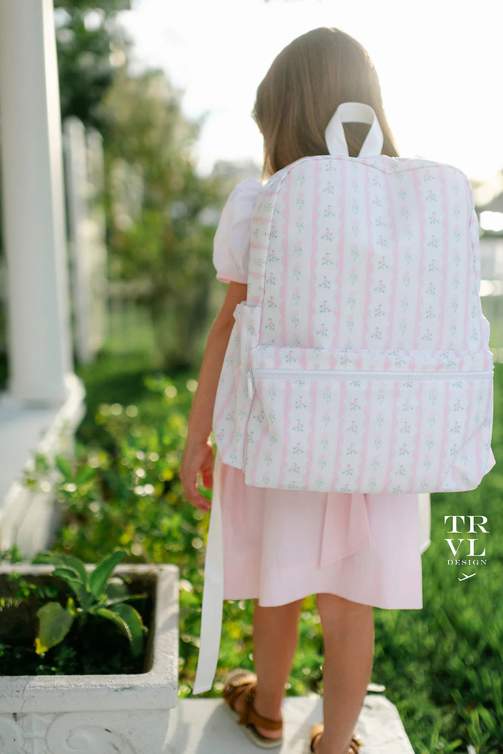 TRVL BACKPACKER - BACKPACK RIBBON FLORAL PINK