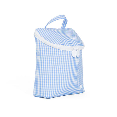 TRVL TAKE AWAY INSULATED LUNCH BAG - GINGHAM SKY