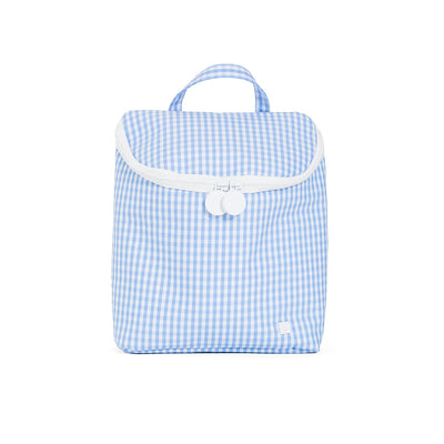 TRVL TAKE AWAY INSULATED LUNCH BAG - GINGHAM SKY