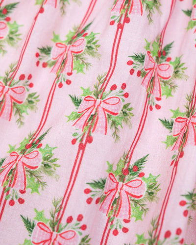 Holiday Bow Striped Bubble