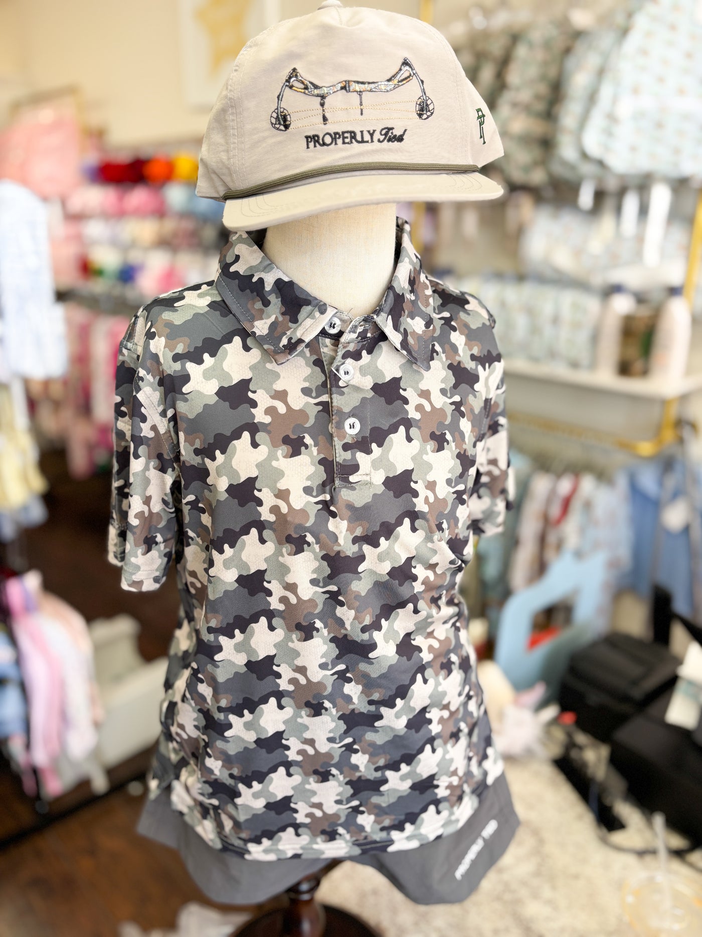 Boys Inlet Polo Delta Backwater Camo