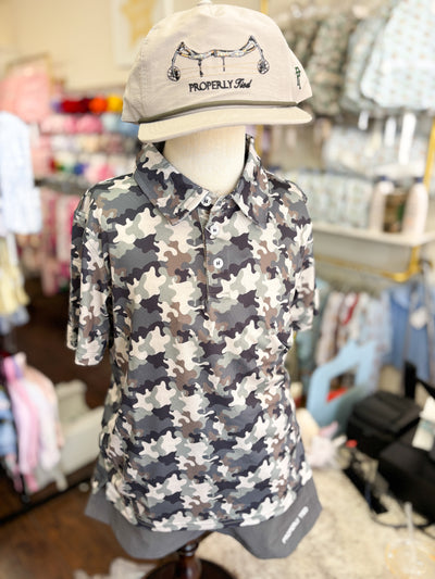 Boys Inlet Polo Delta Backwater Camo
