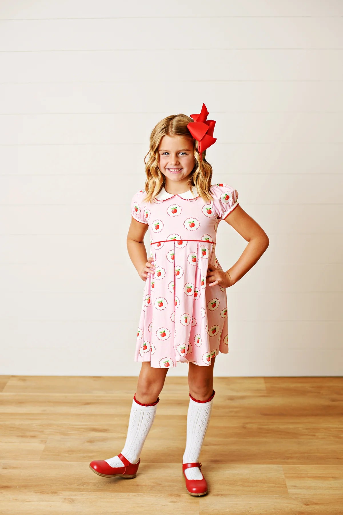 Swoon Baby Back to School Apple Proper Dress