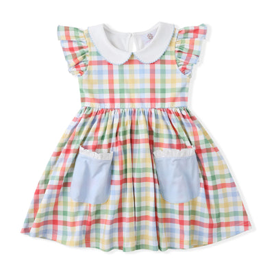 Swoon Kids Back to School Plaid Proper Dress
