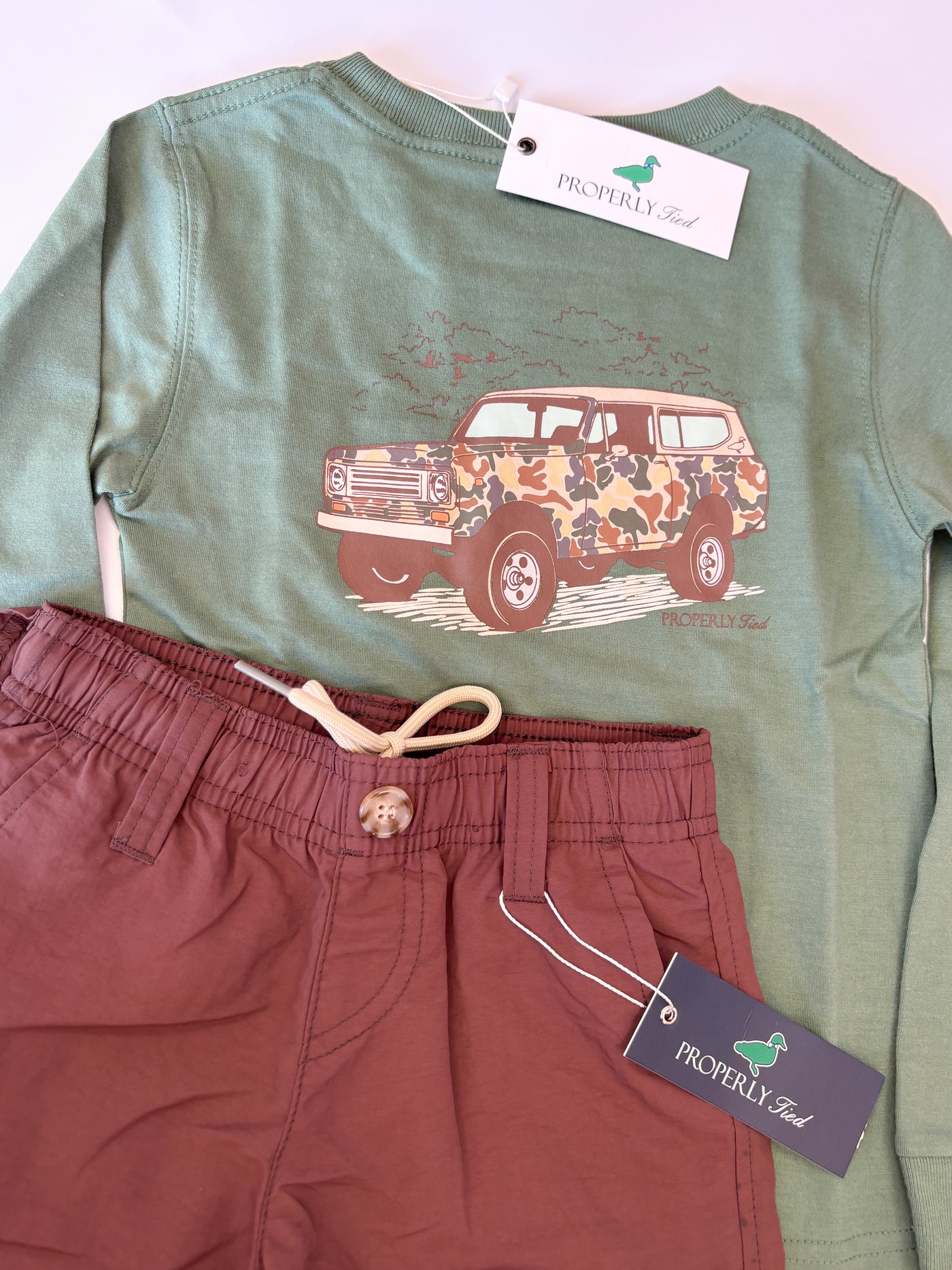Boys Camo Truck LS Fern Green