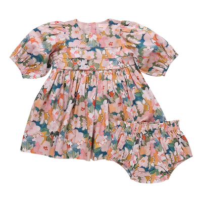 Baby Girls Evelyn Dress Set - Watercolor Floral