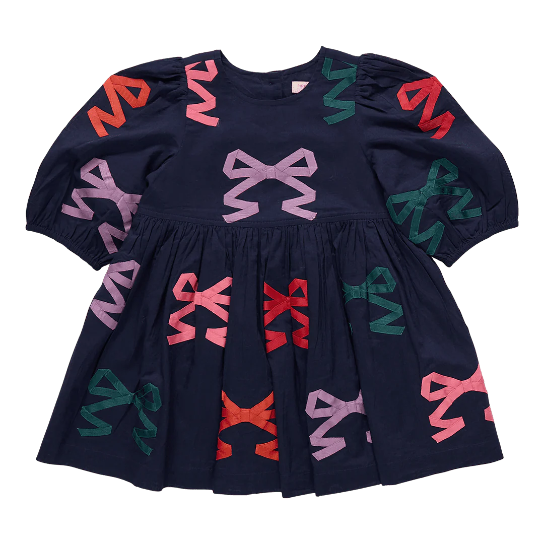Blue Climbing Floral Girls Brooke Dress