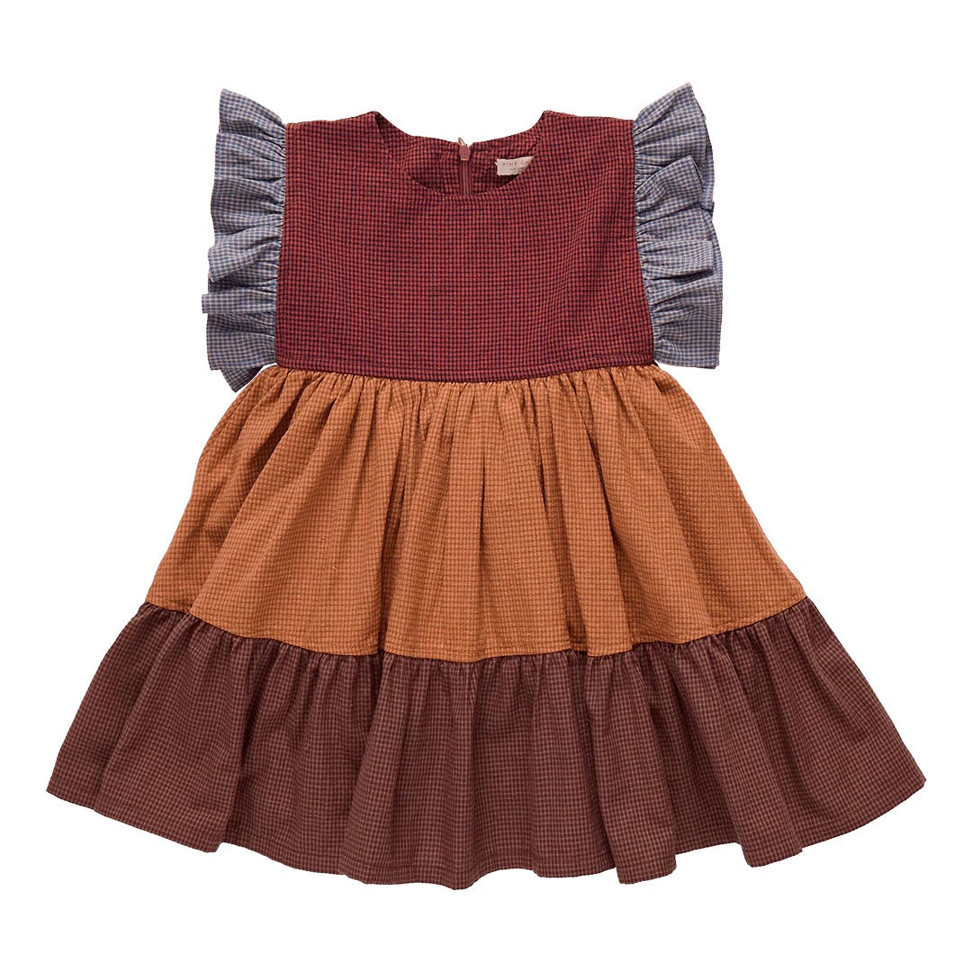 Mixed Checks Girls Kit Dress