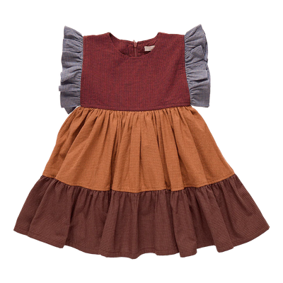 Mixed Checks Girls Kit Dress