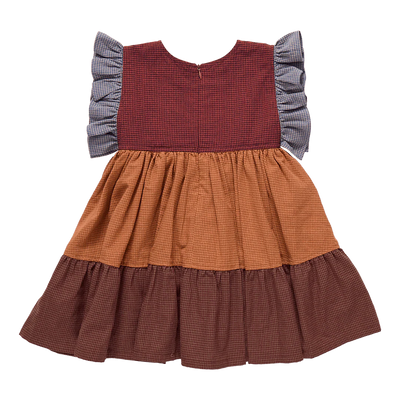 Mixed Checks Girls Kit Dress