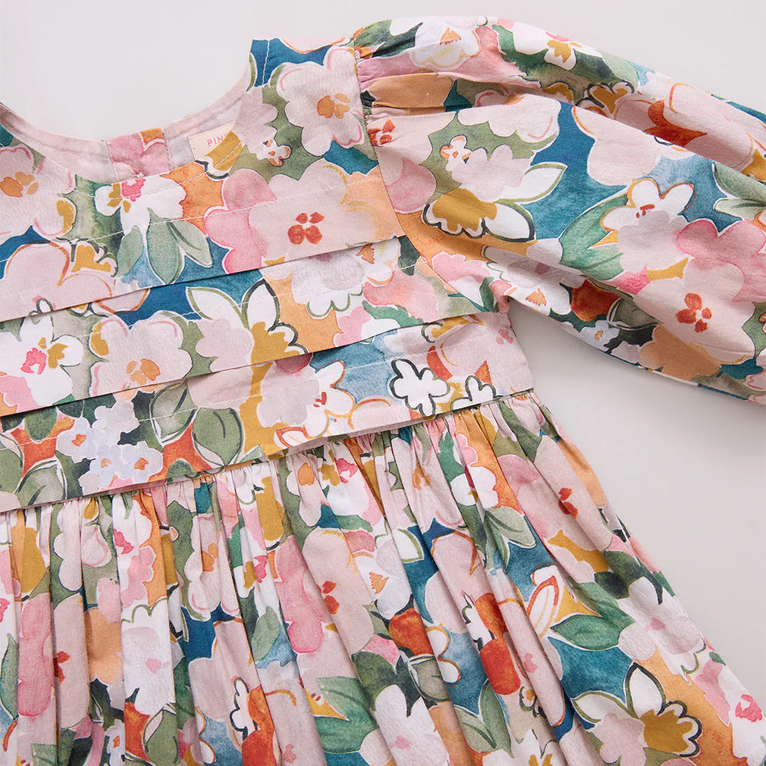 Baby Girls Evelyn Dress Set - Watercolor Floral