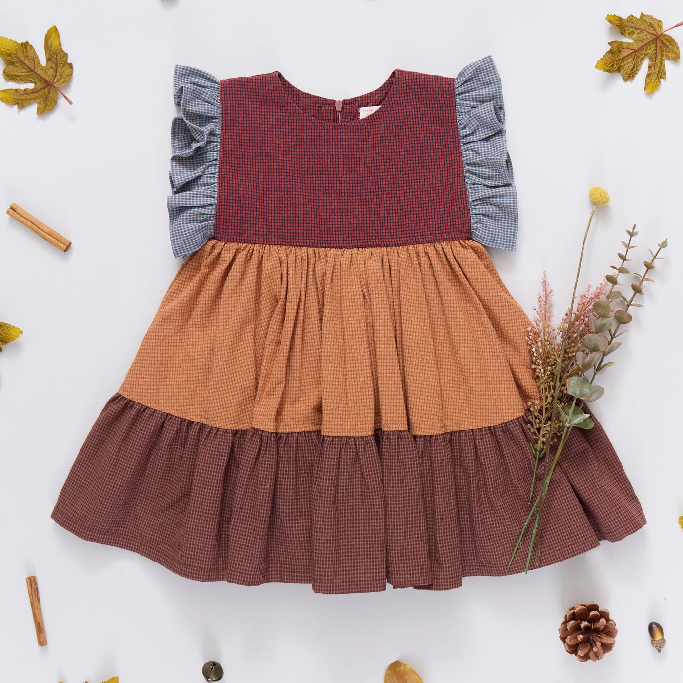 Mixed Checks Girls Kit Dress