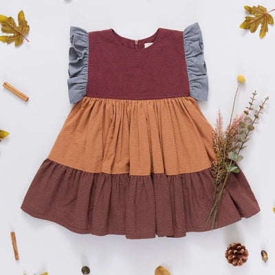 Mixed Checks Girls Kit Dress