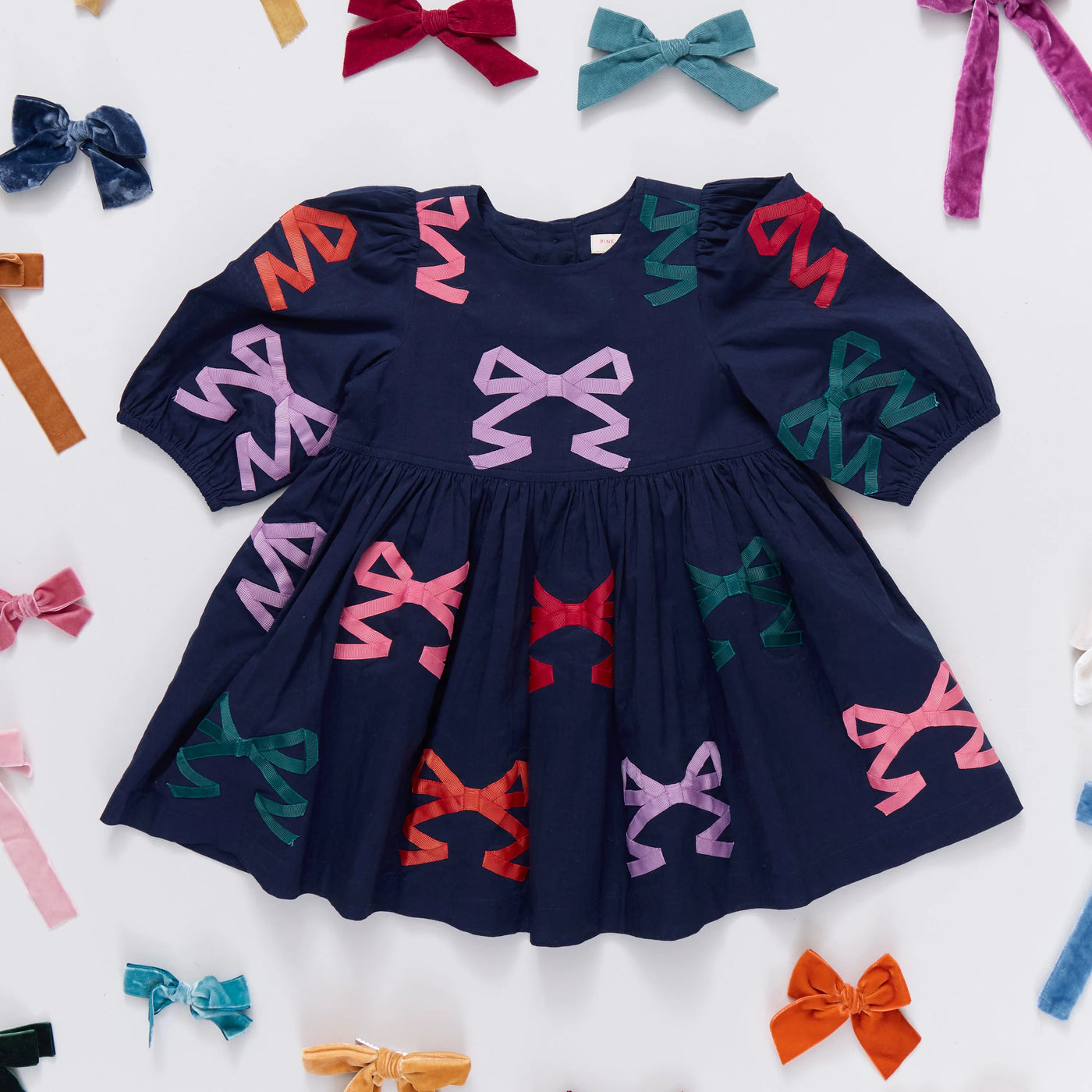 Blue Climbing Floral Girls Brooke Dress