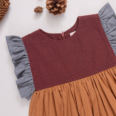 Mixed Checks Girls Kit Dress