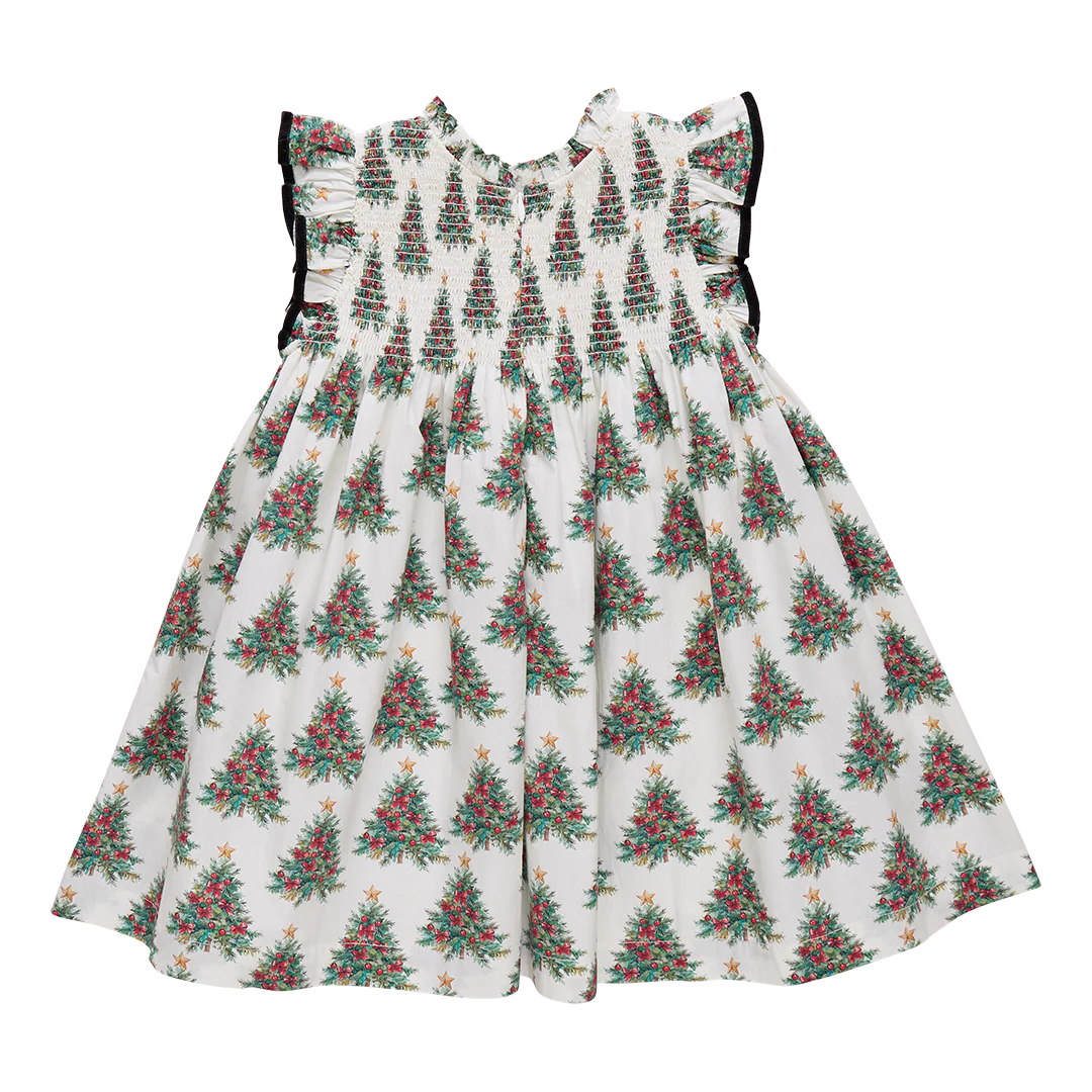 Girls Stevie Dress - Vintage Trees