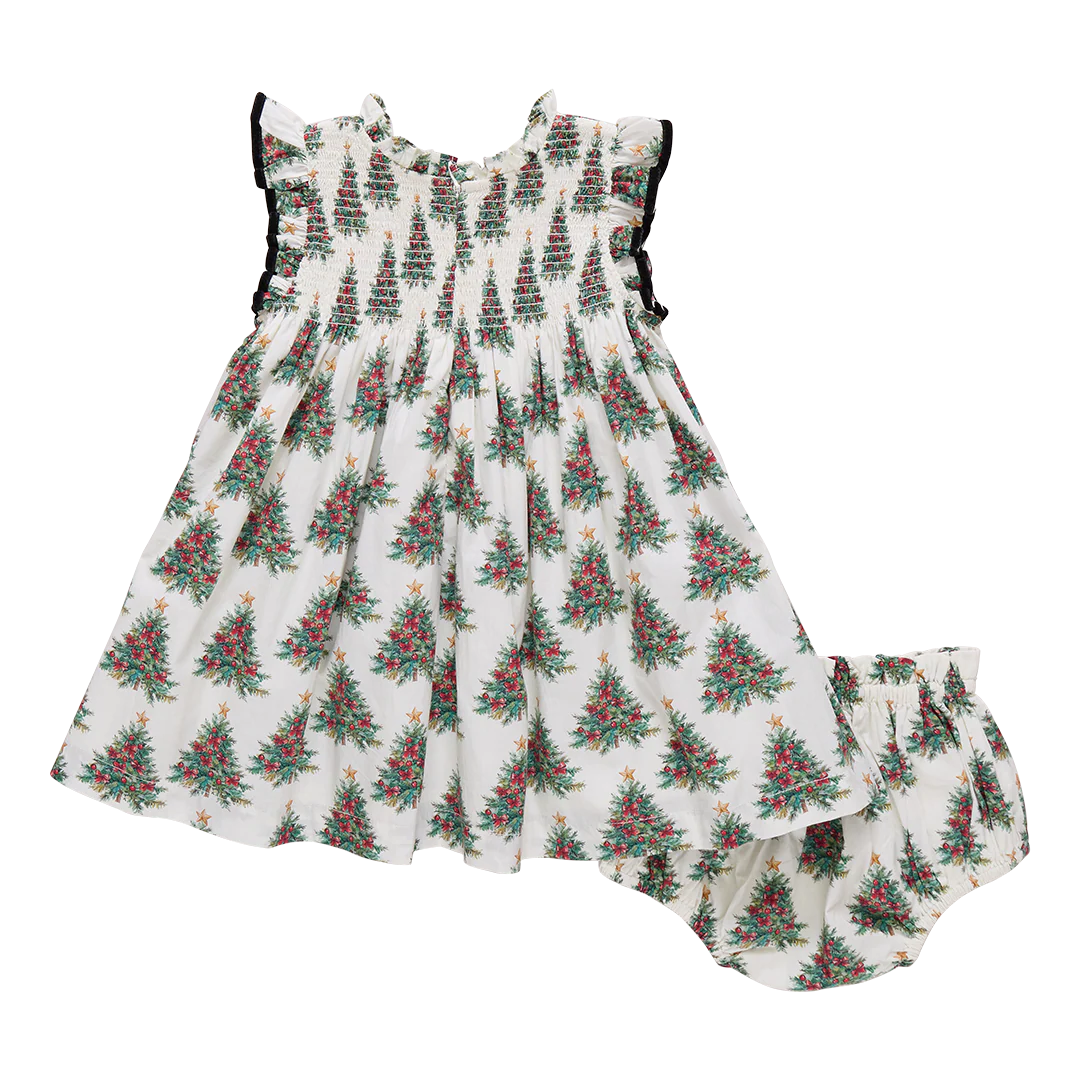 Baby Girls Stevie Dress Set - Vintage Trees