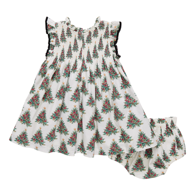 Baby Girls Stevie Dress Set - Vintage Trees