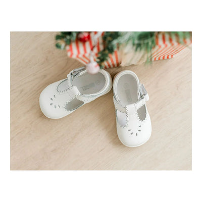 Dottie Scalloped T-Strap Mary Jane (Baby) White