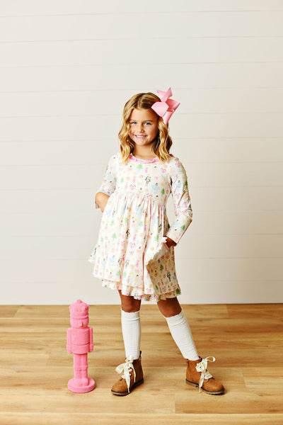 NUTCRACKER EMBROIDERY POCKET DRESS