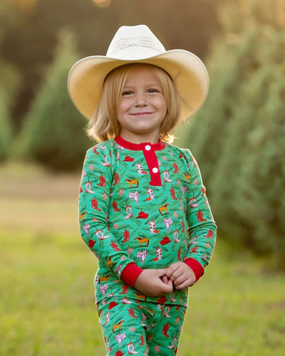 Cowboy Christmas Pajama Set