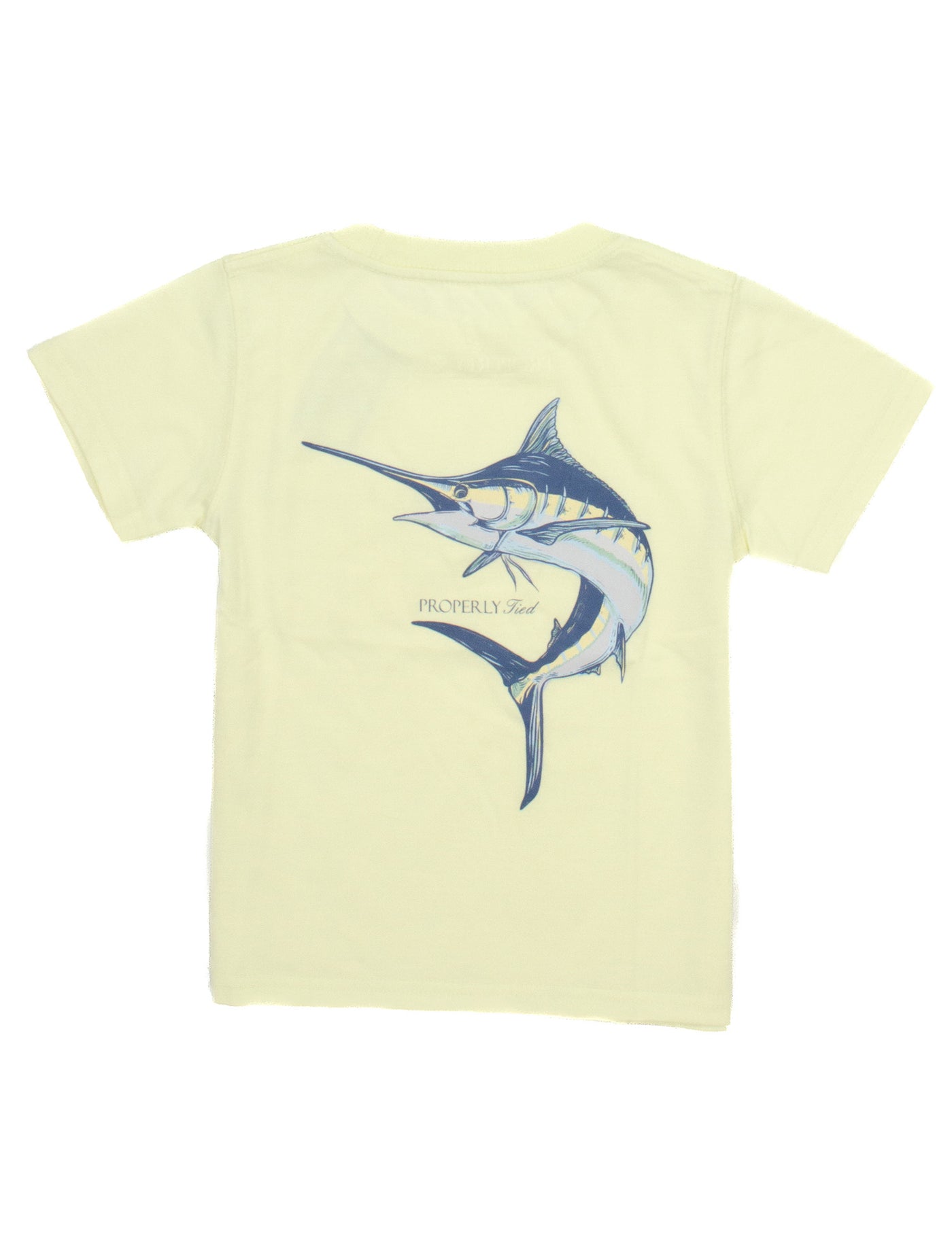 Properly Tied Boys Blue Marlin SS Light Yellow