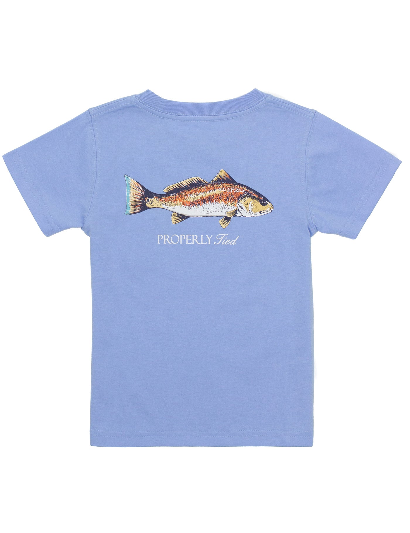 Properly Tied Boys Redfish SS Light Blue