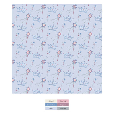 Print Classic Ruffle Footie with 2 Way Zipper in Dew Magical Princess