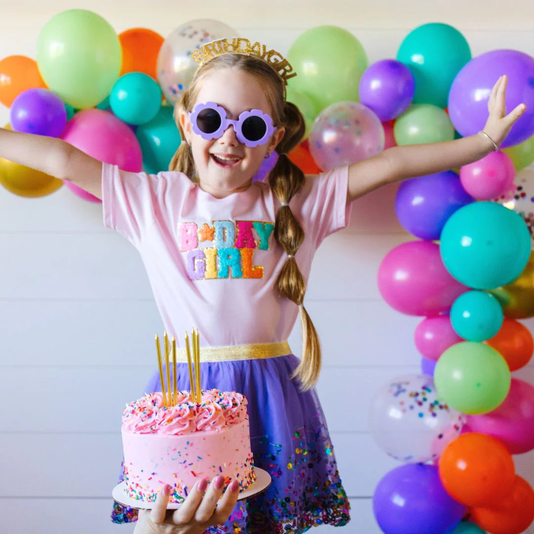 Birthday Girl Patch Short Sleeve - Ballet