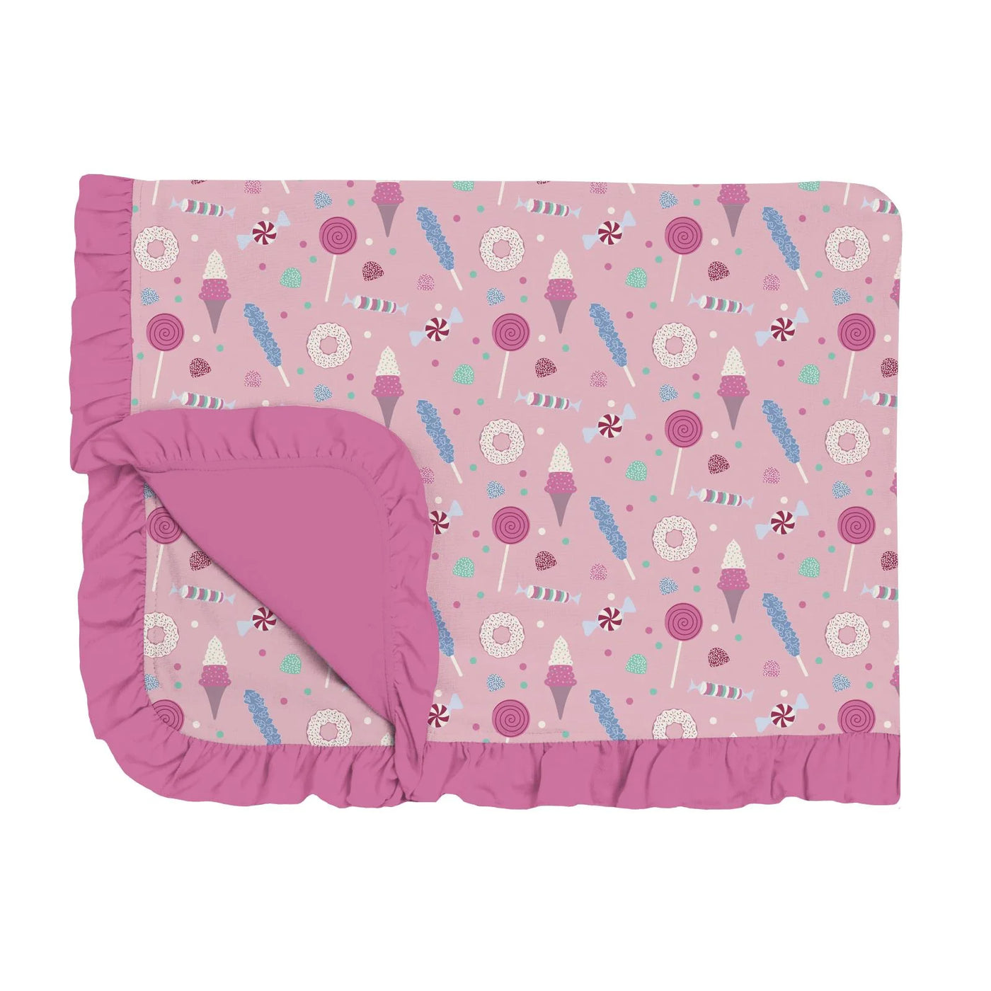 Print Ruffle Toddler Blanket in Cake Pop Candy Dreams