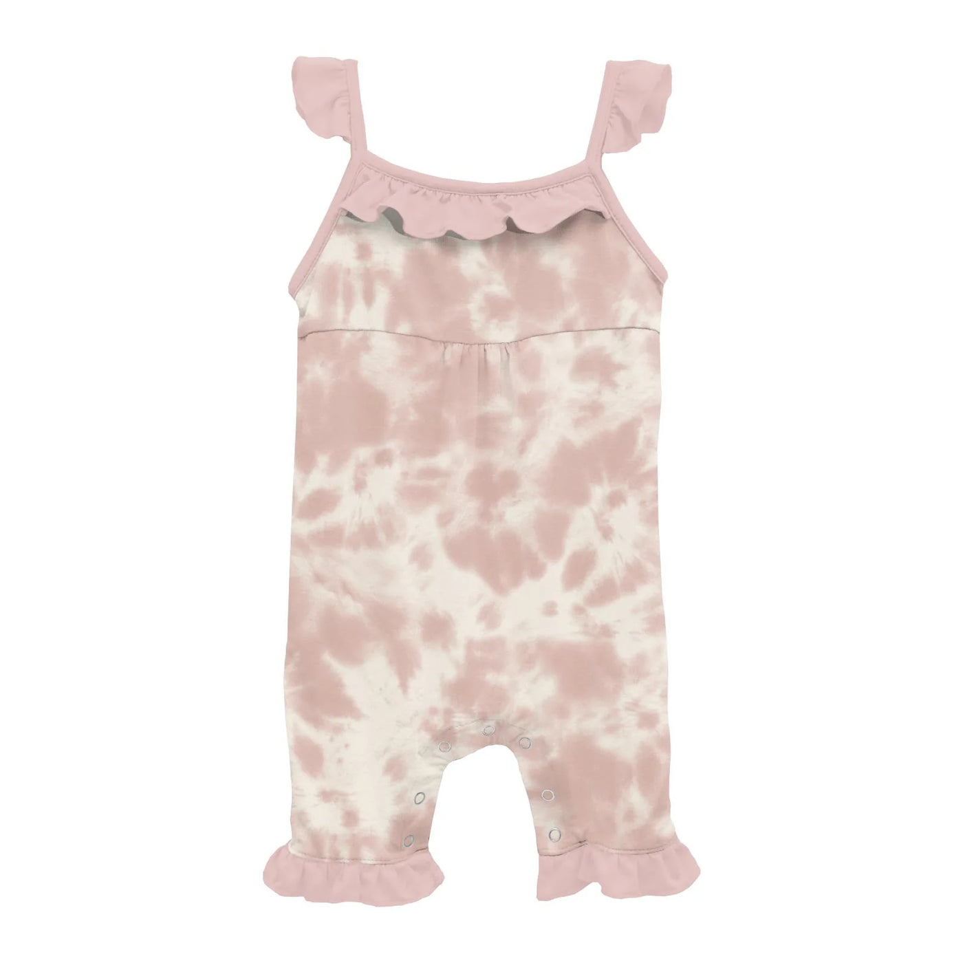 Print Wing Romper in Baby Rose Tie Dye
