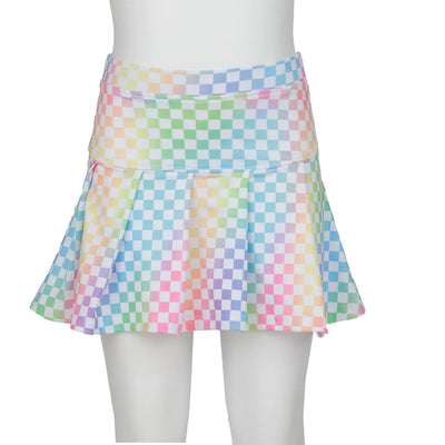 Tennis Skort - Check Pastel