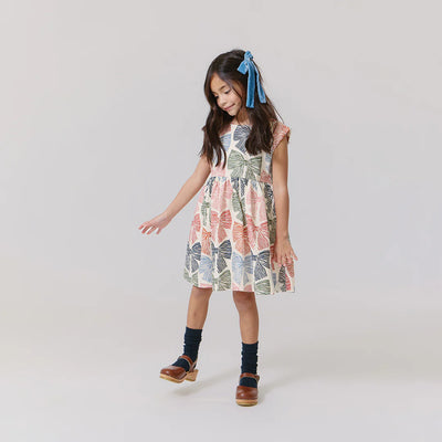 Girls Adaline Dress - Multi Striped Bows
