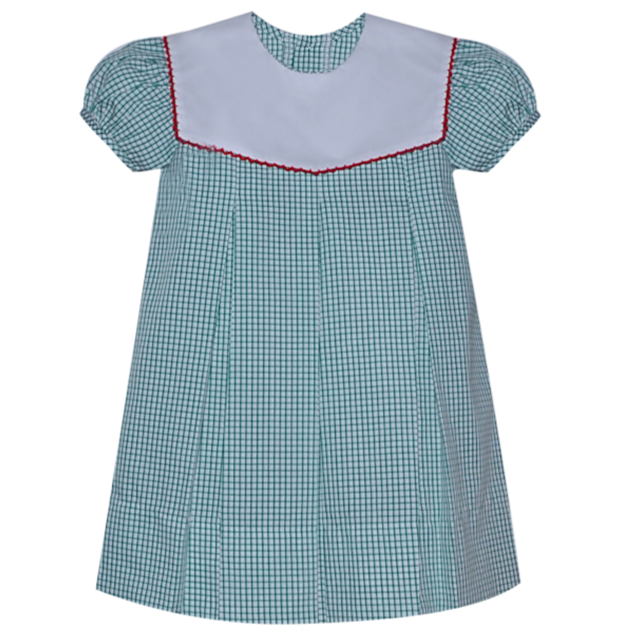 Reese Dress With Picot Collar - Green