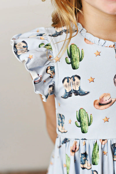 SWOON BABY RODEO BOOTS FLUTTER DRESS