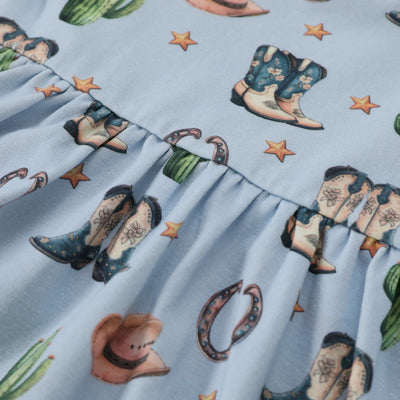 SWOON BABY RODEO BOOTS BUBBLE EYELET DRESS