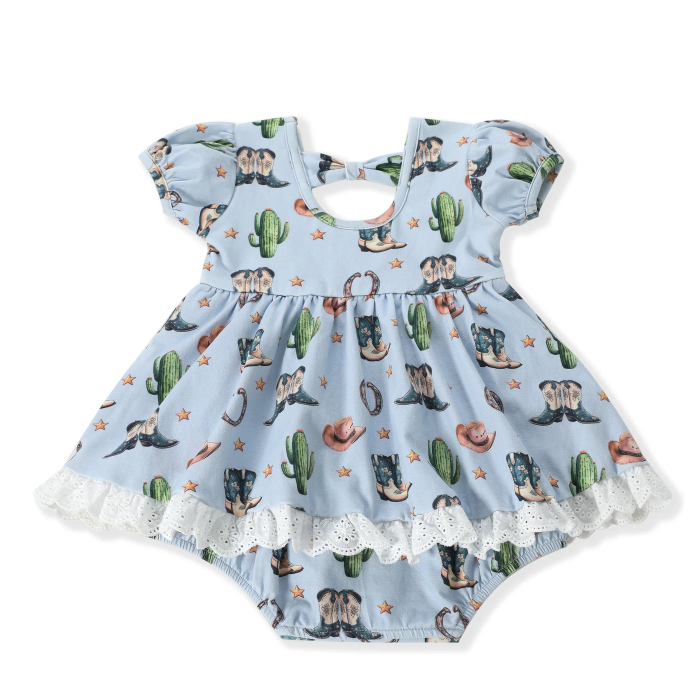 SWOON BABY RODEO BOOTS BUBBLE EYELET DRESS
