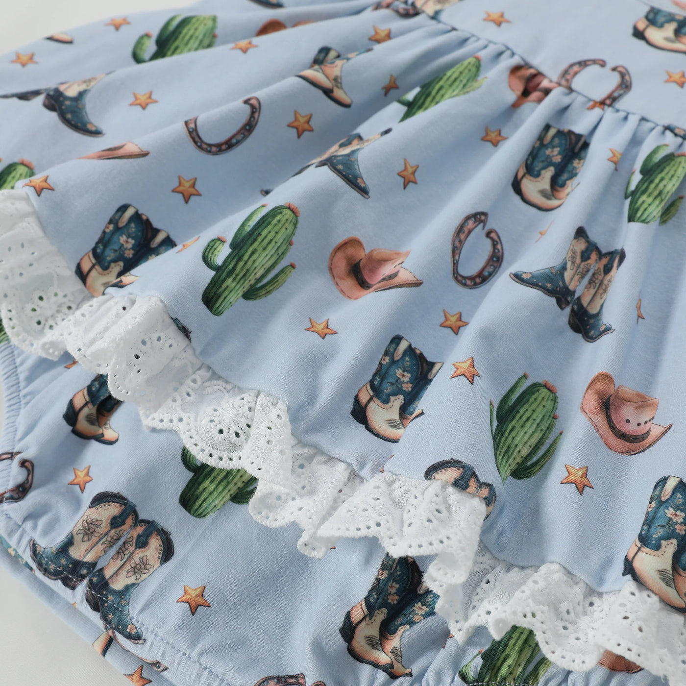 SWOON BABY RODEO BOOTS BUBBLE EYELET DRESS