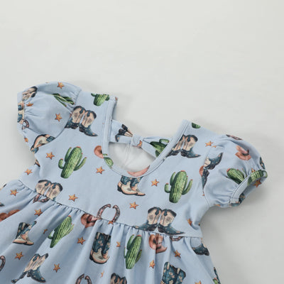 SWOON BABY RODEO BOOTS BUBBLE EYELET DRESS